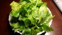 可口的鲍芹菜叶子饼做法图解1)
