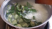 美味的荷叶粥做法图解7)