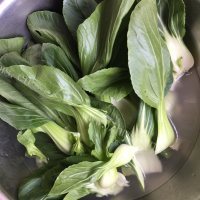 家常菜香菇炒油菜做法图解1)