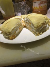 自制芒果千层蛋糕做法图解12)