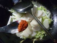 家常菜大白菜炒年糕做法图解5)