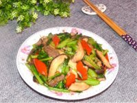 家常菜香菇炒青菜