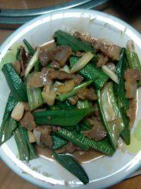 老爸做的秋葵炒肉