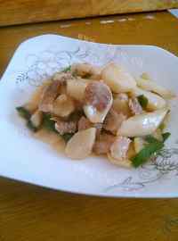 家常菜山药炒肉片