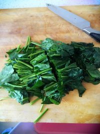 美味的菠菜炒粉丝做法图解1)