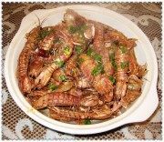 美味的香辣虾蛄