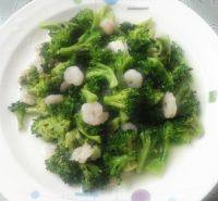 口感饱满的西兰花炒虾仁