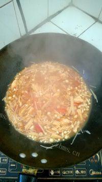 家常菜金针菇炒肉片做法图解9)