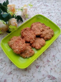 美味粗粮燕麦饼干做法图解7)