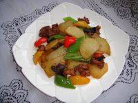 家常菜过油肉土豆片