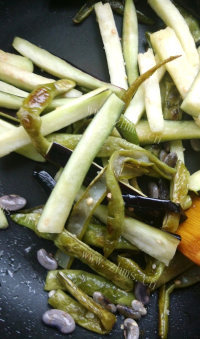 好吃的茄子煸豆角做法图解6)