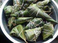 「手工美食」绿豆红枣粽子的做法图解十