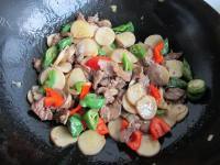 家常菜杏鲍菇炒牛肉