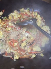 家常菜金针菇炒鸡蛋做法图解6)