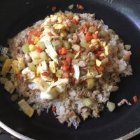美味的杂菜炒饭做法图解17)