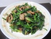 家常菜菠菜炒肉丝