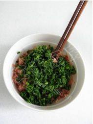 自己做的猪肉荠菜馄饨做法图解4)