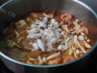 韩式泡菜海鲜豆腐煲做法图解12)