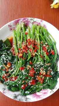 香气浓郁的芝麻拌菠菜做法图解8)