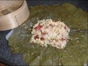 喷香荷叶饭做法图解2)