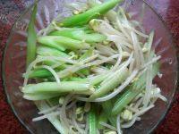 家常菜芹菜炒豆芽