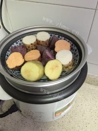 健康蒸谷物做法图解3)