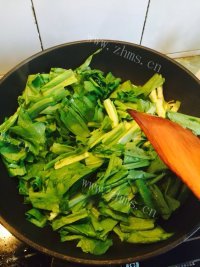 家常菜豉香油麦菜做法图解4)