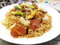 美味的海鲜炒面