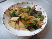 家常菜肉片炒山药
