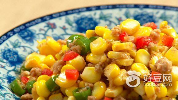 玉米粒炒肉泥