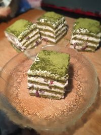 美味抹茶红豆蛋糕做法图解20)