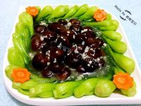 美味的香菇扒菜胆做法图解20)
