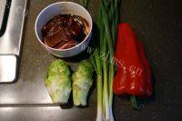 儿菜炒肉片做法图解1)