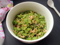 私房菜青豆角肉末做法图解6)