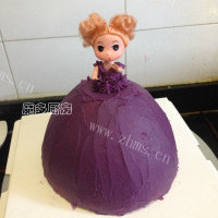 可爱紫薯芭比公主蛋糕的做法图解二十四