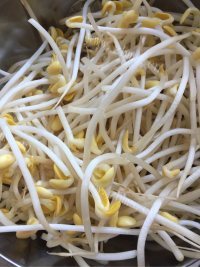 好吃的黄豆芽炒肉做法图解1)