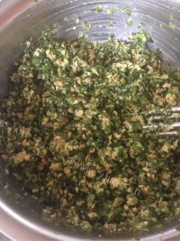 咸甜适中的韭菜鸡蛋馅饺子做法图解5)
