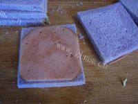 最爱的香芋火腿肉松三明治的做法图解五
