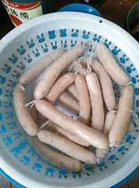 自制脆皮鸡肉肠做法图解9)