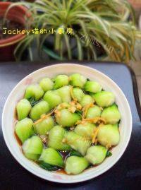 家常菜白灼小棠菜