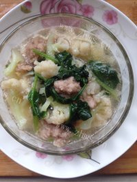 肉丸菠菜汤做法图解8)