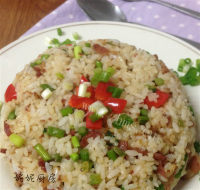 美味的培根炒饭
