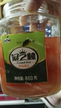 可口的桃罐头
