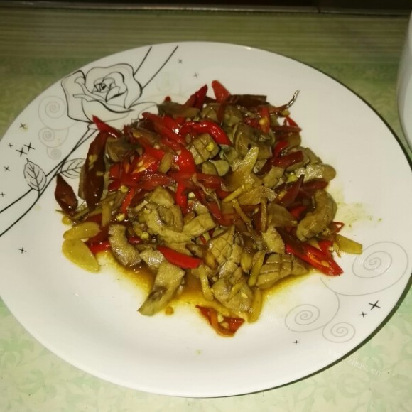 诱人的爆炒腰花