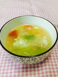 清香的芦笋番茄蛋花汤做法图解8)