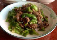 十分诱人的青椒炒牛肉