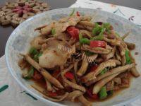 家常菜茶树菇炒肉片