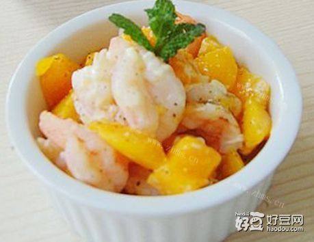 虾仁芒果沙拉