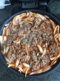 特色铁板牛肉土豆片做法图解4)