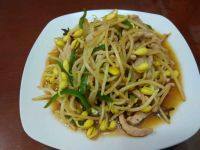 家常菜黄豆芽炒肉丝